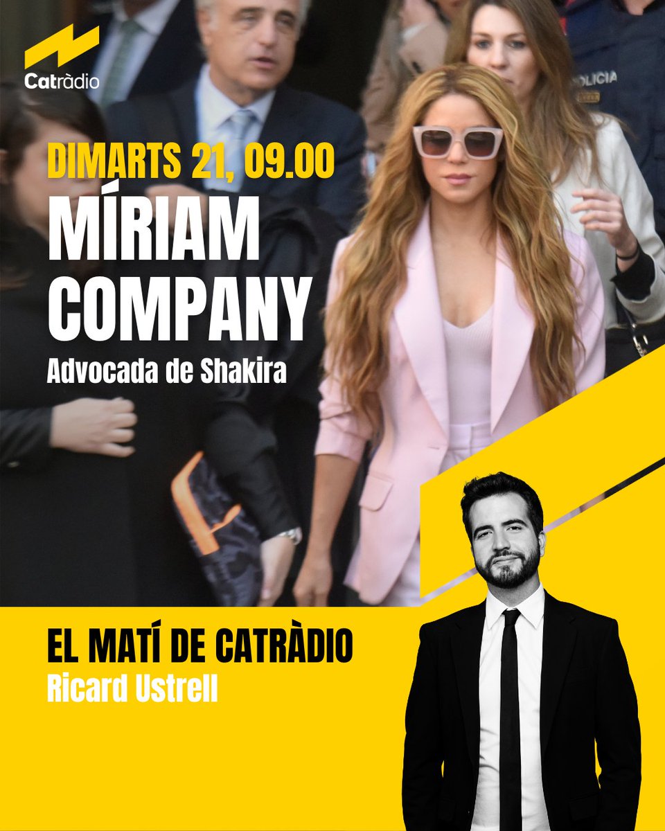 Shakira pacta amb la Fiscalia no anar a la presó pel frau a Hisenda. Quins són els detalls d'aquest acord? Aquest dimarts, l'advocada de la cantant, Míriam Company, al #MatíCatRàdio amb @RicardUstrell