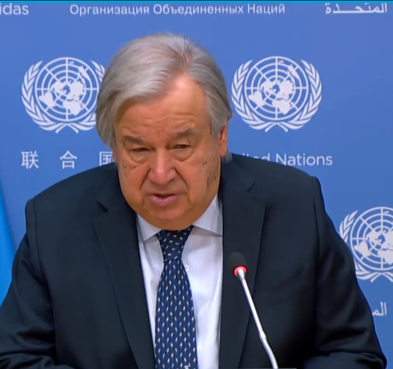 Greg Muttitt (@fuelonthefire) on Twitter photo UN Sec Gen <a href="/antonioguterres/">António Guterres</a> at today's #EmissionsGap report launch:
The emissions gap is more like an emissions canyon. In 2030, we're set for emissions to be 22 Gt higher than the 1.5C litmit would allow - that gap is equivalent to today's emissions of US, China and EU combined UN Sec Gen <a href="/antonioguterres/">António Guterres</a> at today's #EmissionsGap report launch:
The emissions gap is more like an emissions canyon. In 2030, we're set for emissions to be 22 Gt higher than the 1.5C litmit would allow - that gap is equivalent to today's emissions of US, China and EU combined