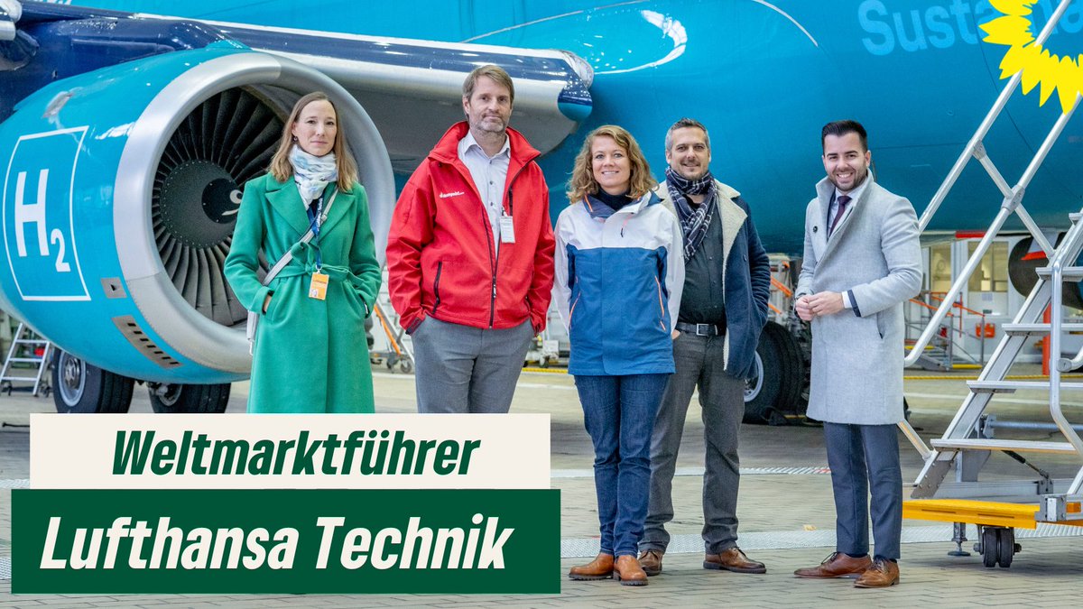MiriamPutz's tweet photo. Zu Besuch mit @lorenzenhh bei @LHTechnik, einem der größten Arbeitgeber*innen der Stadt Hamburg, das sich nun den nachhaltigen Anforderungen an die Flugzeugbranche stellen muß. U.a. Reduzierung des CO2-Ausstoßes &amp; des Fluglärms. 
Der ganze Beitrag hier: https://t.co/aRIzAGaK6b https://t.co/EsDq7qk3wc