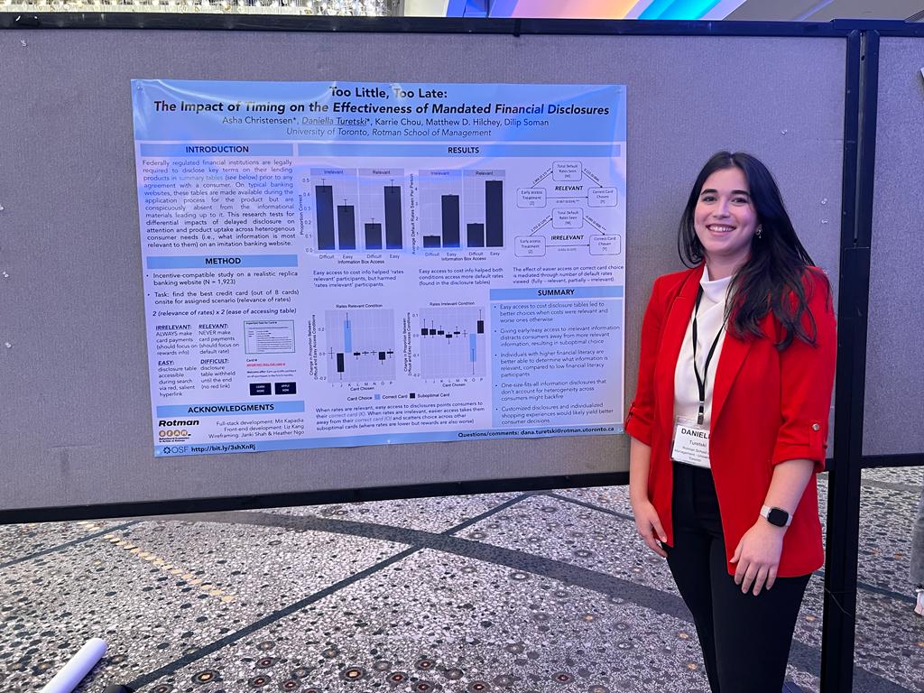 Dilip Soman 🇨🇦 (@dilipsoman) on Twitter photo Congratulations <a href="/danaturetski/">Daniella Turetski</a> for the honorable mention for the poster #SJDM2023, and to all other winners. <a href="/UofT_BEAR/">BEAR UofT</a> <a href="/rotmanschool/">Rotman School</a> @TheAvniShah <a href="/katy_milkman/">Katy Milkman</a> Congratulations <a href="/danaturetski/">Daniella Turetski</a> for the honorable mention for the poster #SJDM2023, and to all other winners. <a href="/UofT_BEAR/">BEAR UofT</a> <a href="/rotmanschool/">Rotman School</a> @TheAvniShah <a href="/katy_milkman/">Katy Milkman</a>