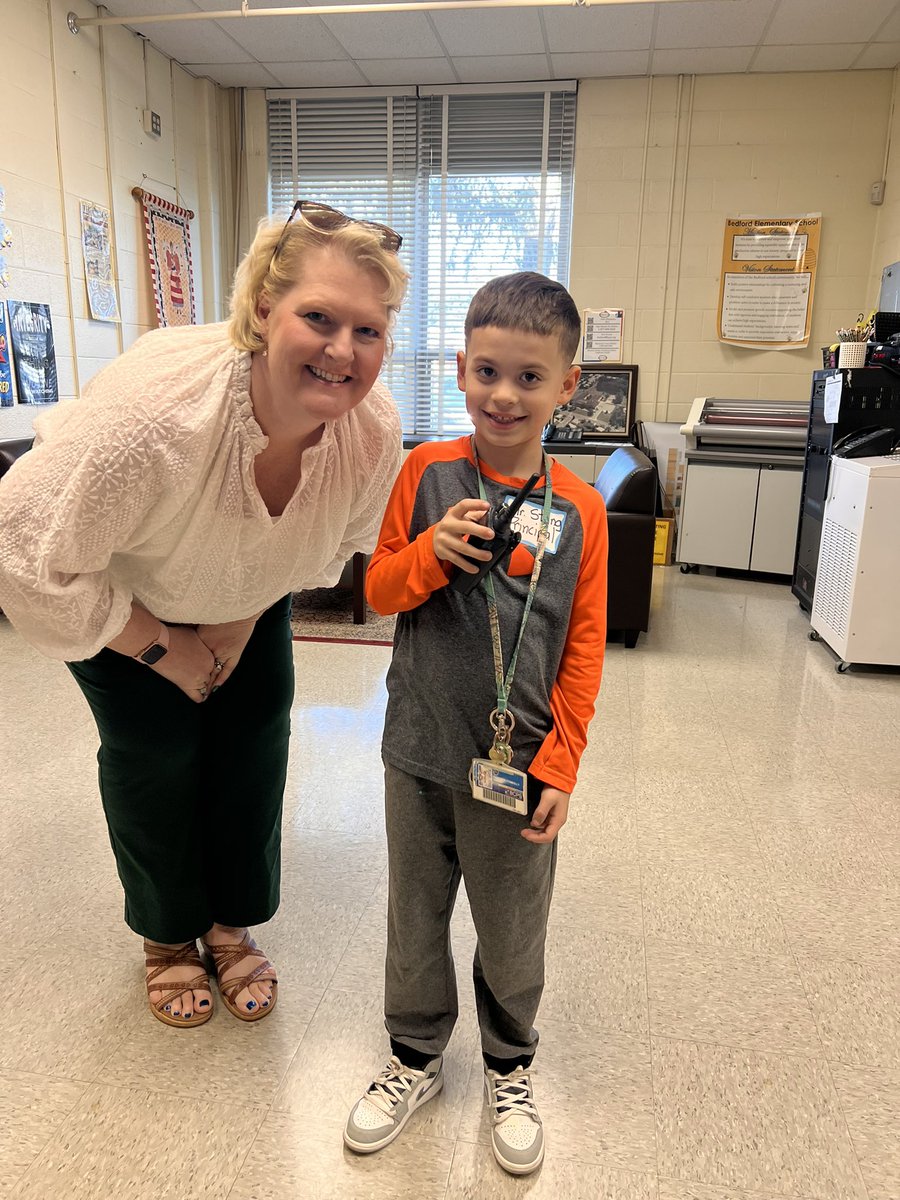 Excited to have a Principal for the Day! He saved up 100 tickets for this honor! <a href="/sueweese/">Suzanne DeWeese</a> <a href="/ALouise1913/">Adrienne Louise Morrow</a>