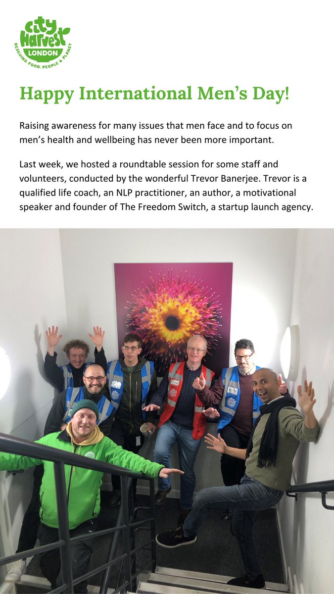 #InternationalMensDay Thank you to Trevor from <a href="/switchtofreedom/">Trevor Banerjee</a> for hosting our session last week and introducing various coping mechanisms like breathing techniques and delving into the Circle of Control.