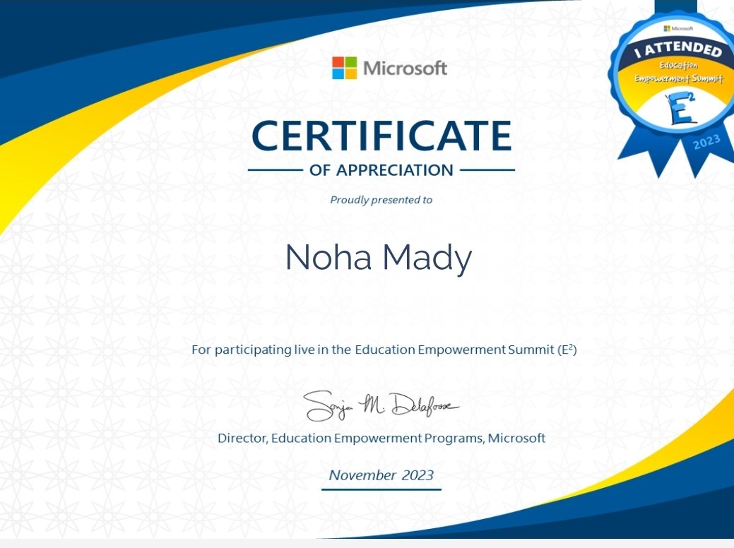 ❤️❤️❤️
#MicrosoftEDU 
#E2
#MicrosoftEgypt