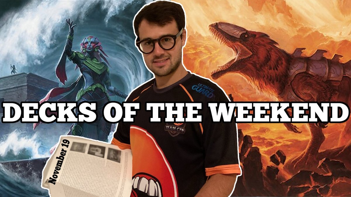 Mengu09's tweet photo. Decks of the Weekend 19 November 2023.
A lot happened this weekend! Legacy RUG Delver by @JUJUBEAN__2004 ; Modern Temur Rhinos by @dm95_mtg ; Pioneer Quintorius Combo by @serra2020 
Decklists and veedeo: https://t.co/HZnLDL959Q https://t.co/Dn6GriBkP1