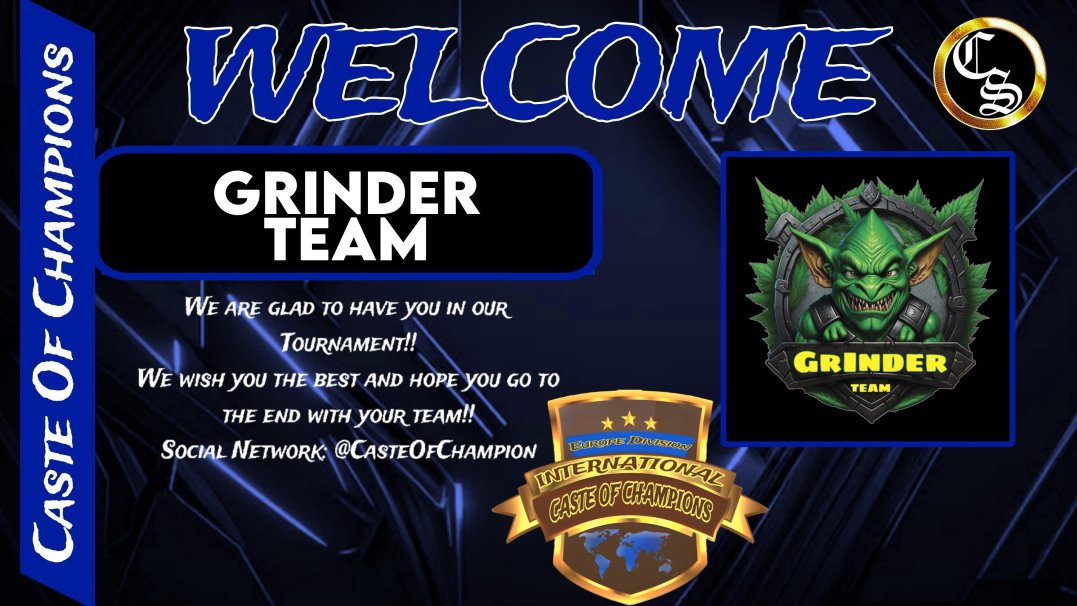 Mentrestant a Grinder Team ... @CasteOfChampion