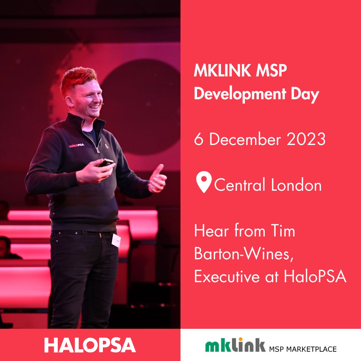 Do you run or manage an MSP?

Come along to gain valuable insight on how to get more clients and win bigger accounts!

You'll be hearing from Tim on how MSP's can leverage tools like PSA's to get the most out of their business

Limited spaces! Sign up now: mklink.org/events/