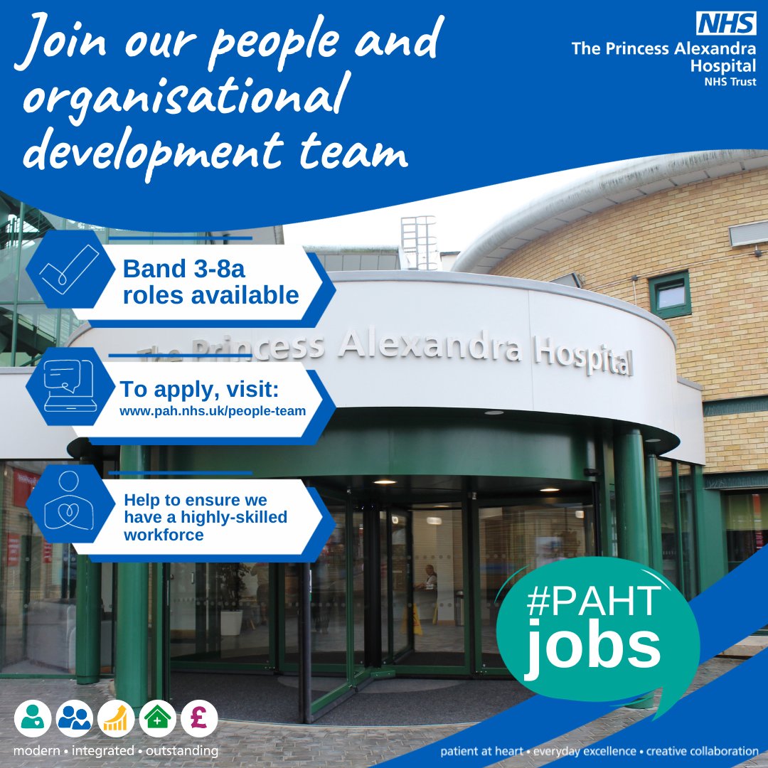 Are people your passion? Then join our people and organisational development team, and help ensure we have a workforce fully equipped with the skills needed to deliver highly effective care. We have a wide range of roles available: pah.nhs.uk/people-team