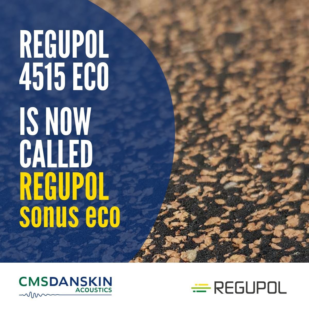 CMSDanskin's tweet photo. Just a reminder that the internationally-renowned REGUPOL acoustic flooring materials have recently undergone a name change. Regupol 4515 Eco acoustic underlay for concrete floors is now called REGUPOL sonus eco.

🌐https://t.co/y6RZD7wQIz

#acoustics #flooring #regupol #buildingmaterials #Construction