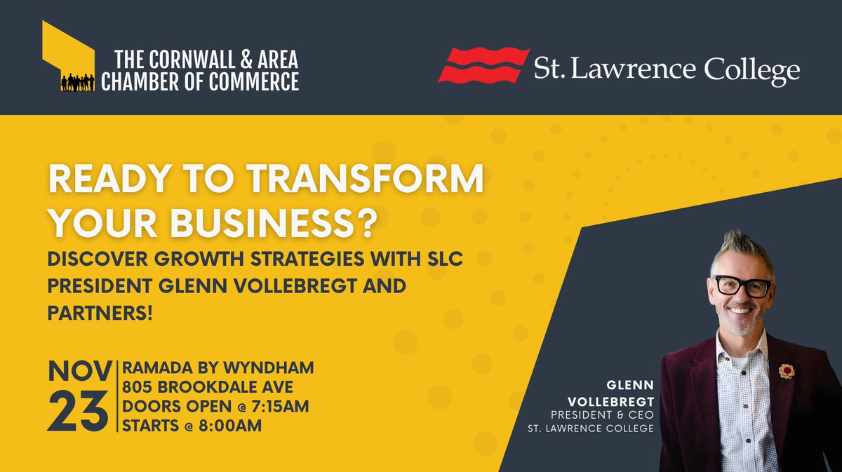 Discover how SLC can boost Chamber members and businesses—grow, attract talent, and connect with students. Hear from SLC leaders and partners, explore funding opportunities, and leave with actionable steps. 
cornwallchamber.com/event/business…