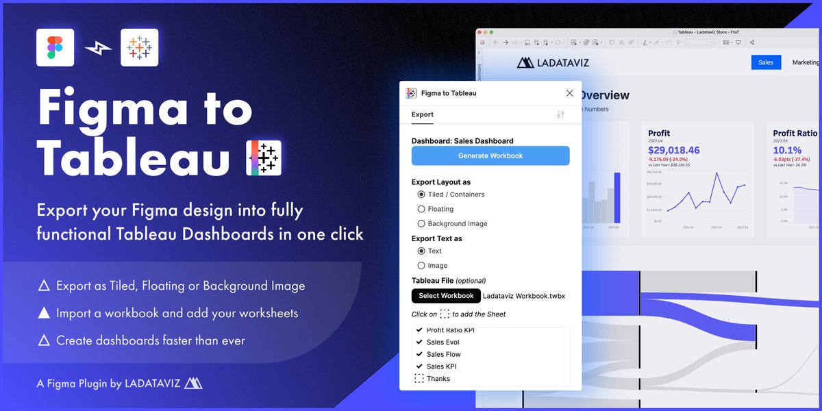 The <a href="/figma/">Figma</a> to <a href="/tableau/">Tableau</a> plugin officially launches this Thursday.

If you are registered to my newsletter, you'll get all the details and a nice discount.

If not, you still have time: 
👉 newsletter.ladataviz.com

This will revolutionize the way you can build dashboards in Tableau