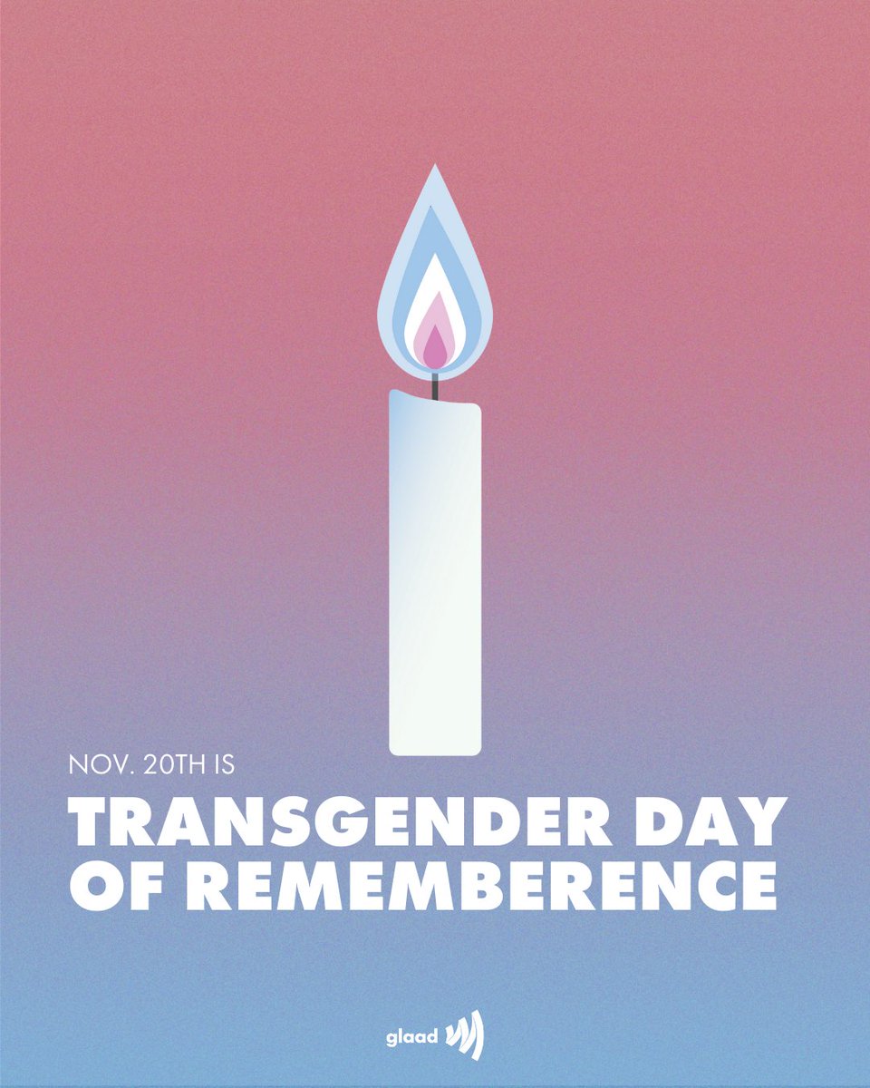 Transgender Day of Remembrance (TDOR) is an annual observance on November 20 that honors the memory of the transgender people whose lives were lost in acts of anti-transgender violence. 🏳️‍⚧️