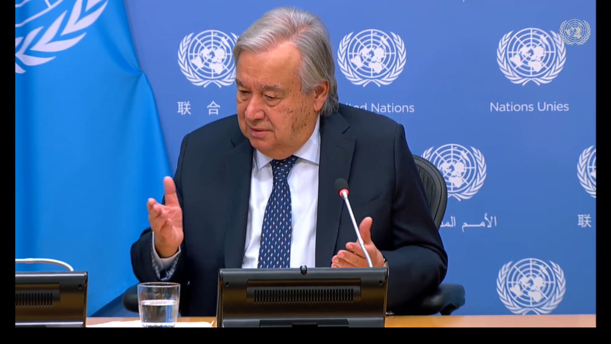 “We are witnessing a killing of civilians that is unparalleled and unprecedented in any conflict since I have been Secretary General”- UN chief @antonioguterres