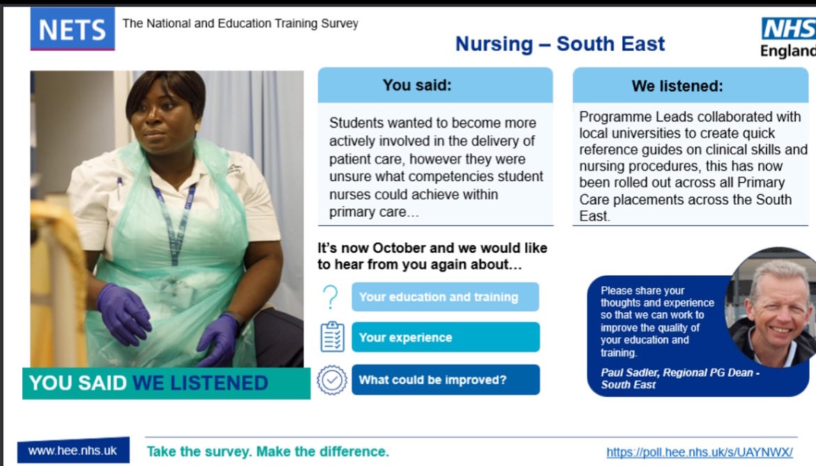There is still time to have your say! Make a change #nets #nhsengland @UoWnurses