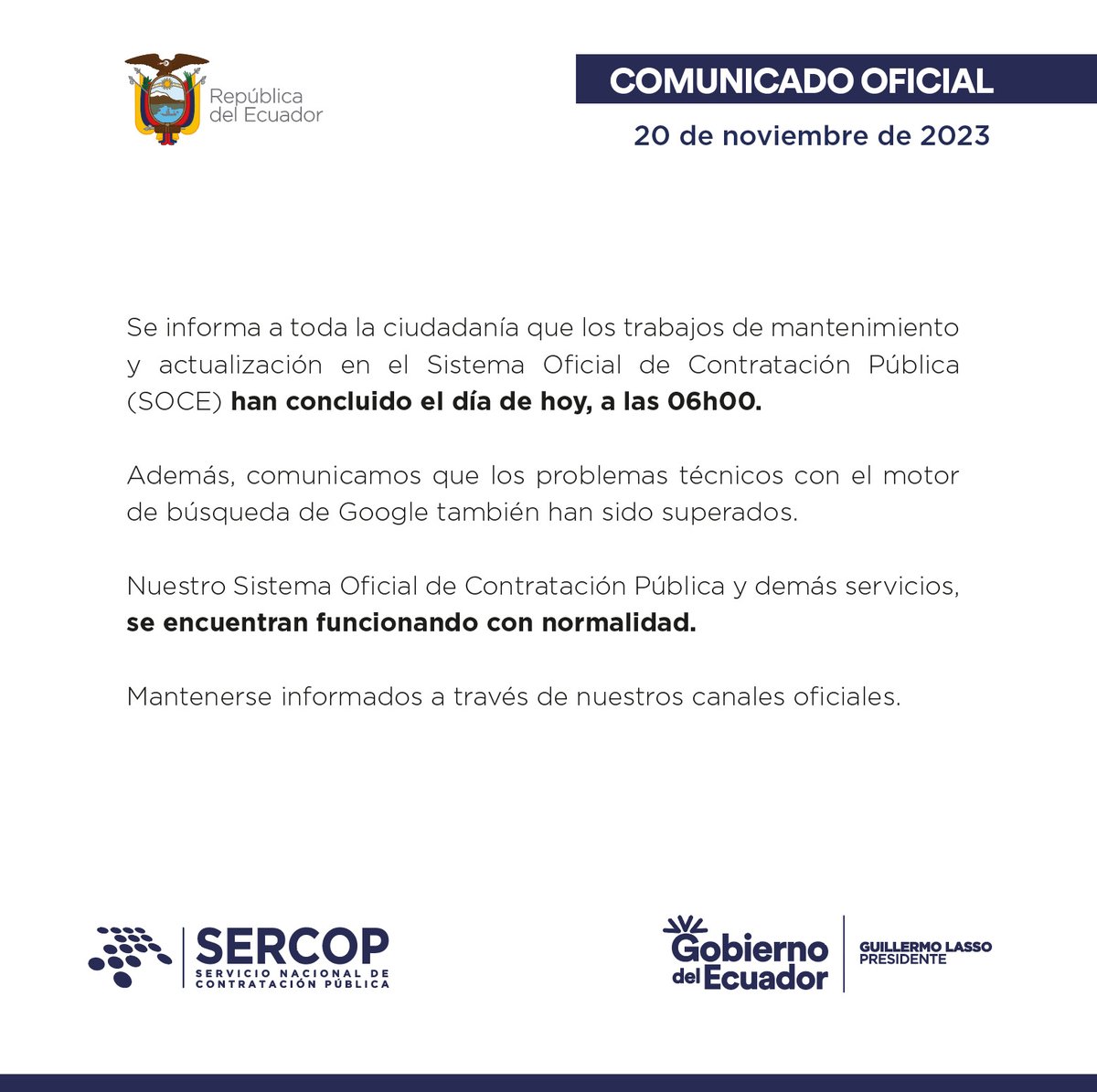 SERCOP 🇪🇨 tweet media