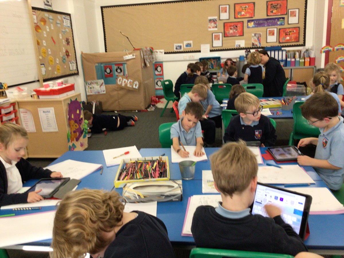 PrimaryNewlands's tweet photo. This is P1/2/ they are colouring and made a habitat box. https://t.co/uHg1cEFQjW