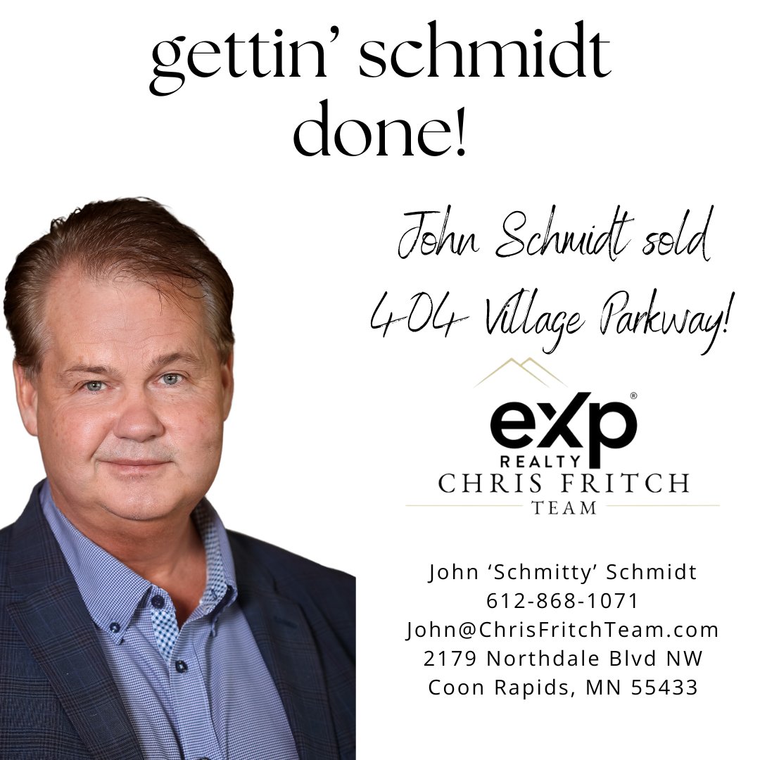 chrisfritchexp's tweet photo. Gettin Schmidt Done! John sold this home in @CirclePinesMN!!! Congratulations! #Townhome property with 4 beds and an #updatedkitchen! John is your go-to agent. Contact him today to find your dream home!  #JohnSchmidtRealEstate #SoldByJohnSchmidt 612-868-1071 https://t.co/UOMrKRkAj9