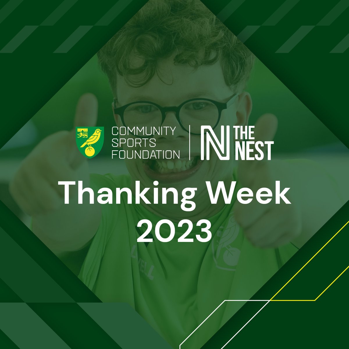 NorwichCityCSF's tweet photo. You may be familiar with our Thanking Day which we organise annually to thank all the individuals who support our work.
With so many people to thank, we have extending Thanking Day into Thanking Week, taking extra time to show our gratitude to the individuals who go above and beyond and continue to get involved with the Foundation ππ
Look out on our social channels this week to keep up with all the action!
#ThankingWeek2023