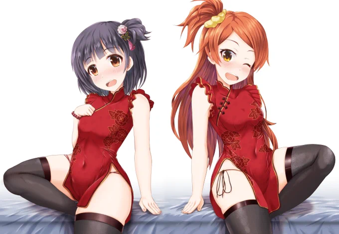 育と環のフレッシュチャイナ。ちょっと盛りすぎたかもしれない。#いい太ももの日 