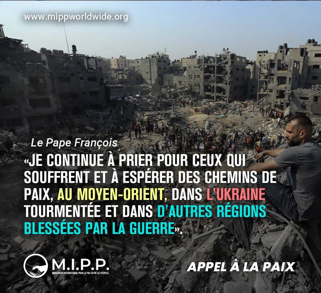 MippWorldwide's tweet photo. Le Pape François lance un nouvel appel à la paix en Terre Sainte.

#PapeFrançois #Worlds2023 #Gaza #conflitisraelhamas https://t.co/61sCfR2Vn6