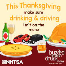 This Thanksgiving, whether you are celebrating with family or friends, plan ahead & add a designated driver to your Thanksgiving menu. Call a sober friend, taxi, or ride share to get you & your loved ones home safely! #BuzzedDriving is drunk driving!
#Drivesoberorgetpulledover