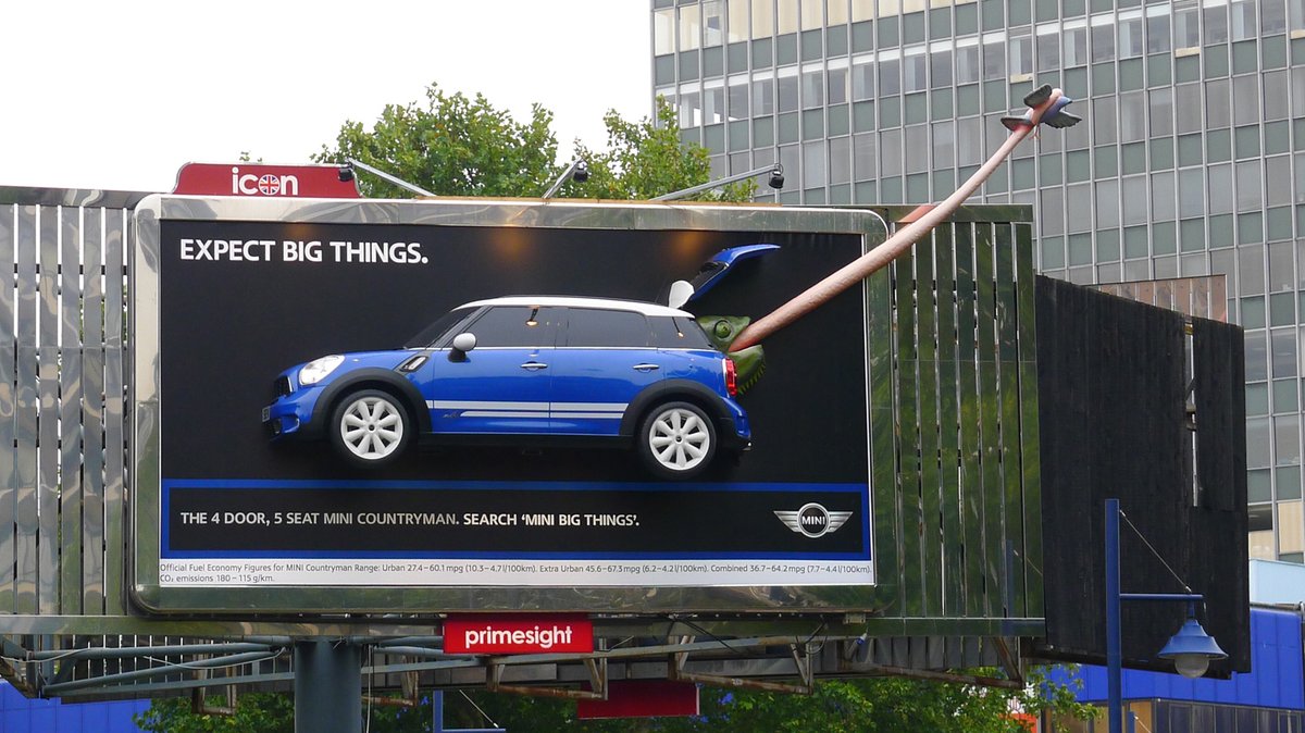 joelapompe's tweet photo. #Lookalike of the day - Out of frame chameleon tongue 2013 Netflix vs 2011 BMW Mini 
#DejaVu #SpecialBuild #OOH #CreativeAds https://t.co/6MYDvuLGiO