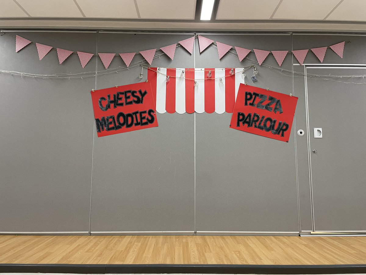 We’ve been pretty busy over here at OC recording for <a href="/CBCMusic/">CBC Music</a> challenge #CBCMusicClass today we will record 5 more songs! Our grade 2’s named their band “Cheesy Melodies” and will be performing “I am a Pizza” in their pizza parlour. <a href="/oakwrdsb/">Oak Creek PS</a> #OCproud