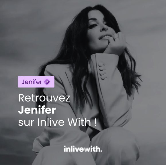 inlive_with's tweet photo. Nous sommes très heureux de vous annoncer que Jenifer nous a rejoint sur Inlive With ✨
Avec Inlive With c’est ta star qui vient à toi et ça, ça change tout !
Restez connectés 📲
Lien en bio
#jenifer #inlivewith #fans #musique #reseausocial #application #passion #partage https://t.co/qBF0MkjGFC