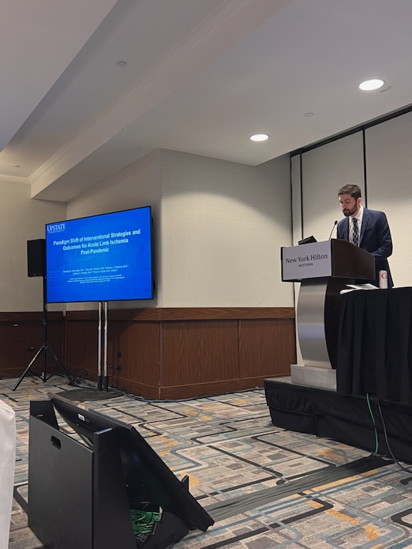 SUNY Upstate Division of Vascular Surgery (@upstatevascular) on Twitter photo Congratulations🎉 to <a href="/BWainwright628/">Brandon Wainwright</a> for his podium presentation - "Paradigm Shift of Interventional Strategies and Outcomes for Acute Limb Ischemia Post-Pandemic" at the 50th VEITH Symposium!!! <a href="/VEITHsymposium/">VEITHsymposium</a> <a href="/UpstateSurgery/">SUNY - Upstate General Surgery Residency Program</a> <a href="/HaroorandL/">HaroorandLulu</a> <a href="/VascularGirl212/">Vascular Girl</a> <a href="/FutureVascSurgn/">FutureVascSurgeons</a> Congratulations🎉 to <a href="/BWainwright628/">Brandon Wainwright</a> for his podium presentation - "Paradigm Shift of Interventional Strategies and Outcomes for Acute Limb Ischemia Post-Pandemic" at the 50th VEITH Symposium!!! <a href="/VEITHsymposium/">VEITHsymposium</a> <a href="/UpstateSurgery/">SUNY - Upstate General Surgery Residency Program</a> <a href="/HaroorandL/">HaroorandLulu</a> <a href="/VascularGirl212/">Vascular Girl</a> <a href="/FutureVascSurgn/">FutureVascSurgeons</a>