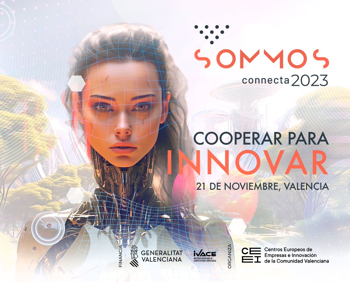 Inndromeda's tweet image. ¡Conecta con la innovación #SOMMOSConnecta 2023!
Financia: @generalitat @GVAivace 
Organiza: @ceeivalencia 
Promueve: @Inndromeda  @Adestic1 @AJEValencia @AVAESEN @AVALNET @BIOVAL_es @CEV_CV @CamarasCV @FundacionLAB @Redit_es @asociacionruvid 
🗓️21 noviembre 
🕓16/21h
📍Rambleta