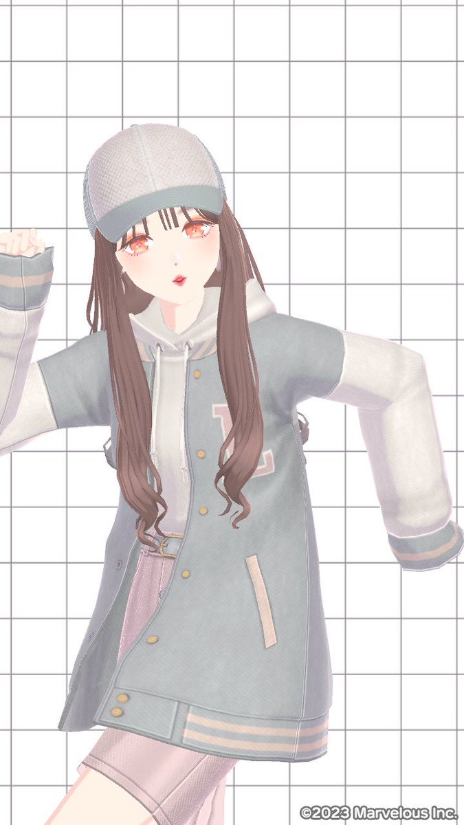 「自作服記録 ・グレーピンクスタジャン ・使いやすい白パーカー ・ベルトとボタンが」|AZKのイラスト