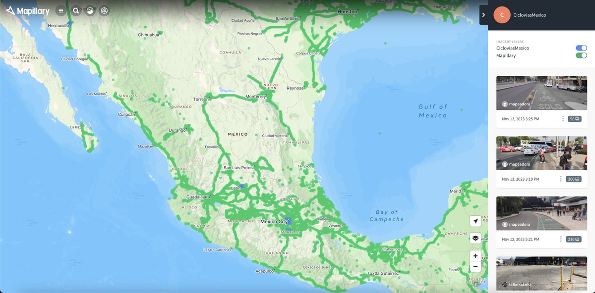 Check out our latest blog post on how a group of citizen cyclists captured street-level imagery in urban Mexico🚲🇲🇽! blog.mapillary.com/update/2023/11…