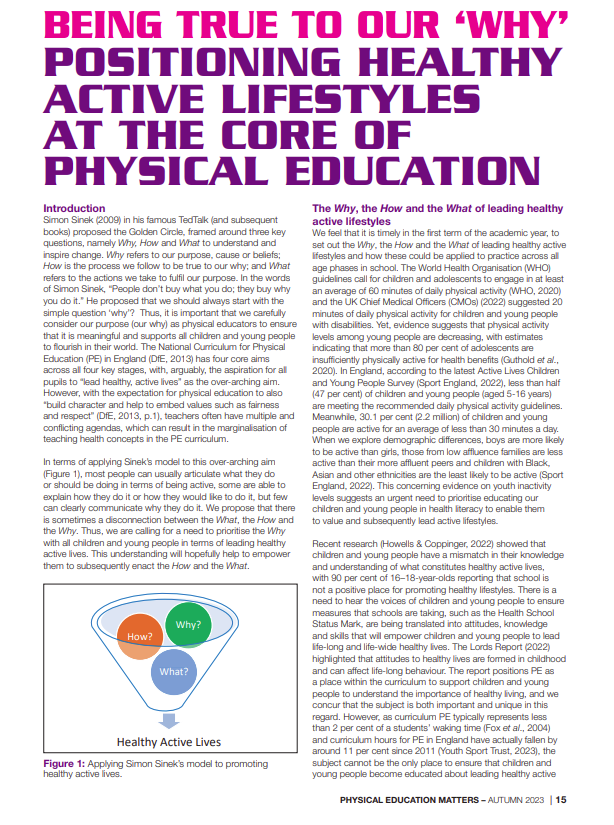 Dr K. (@kristyhowells1) on Twitter photo Excited to share a new collaboration, this time with <a href="/paulsammonPE/">Dr Paul Sammon</a> and our first article together. This focuses on the 'Why' and how positioning healthy active lifestyles is important for the core of PE. #physicaleducation #physed #collaborativeresearch #afpe #sharingresearch Excited to share a new collaboration, this time with <a href="/paulsammonPE/">Dr Paul Sammon</a> and our first article together. This focuses on the 'Why' and how positioning healthy active lifestyles is important for the core of PE. #physicaleducation #physed #collaborativeresearch #afpe #sharingresearch