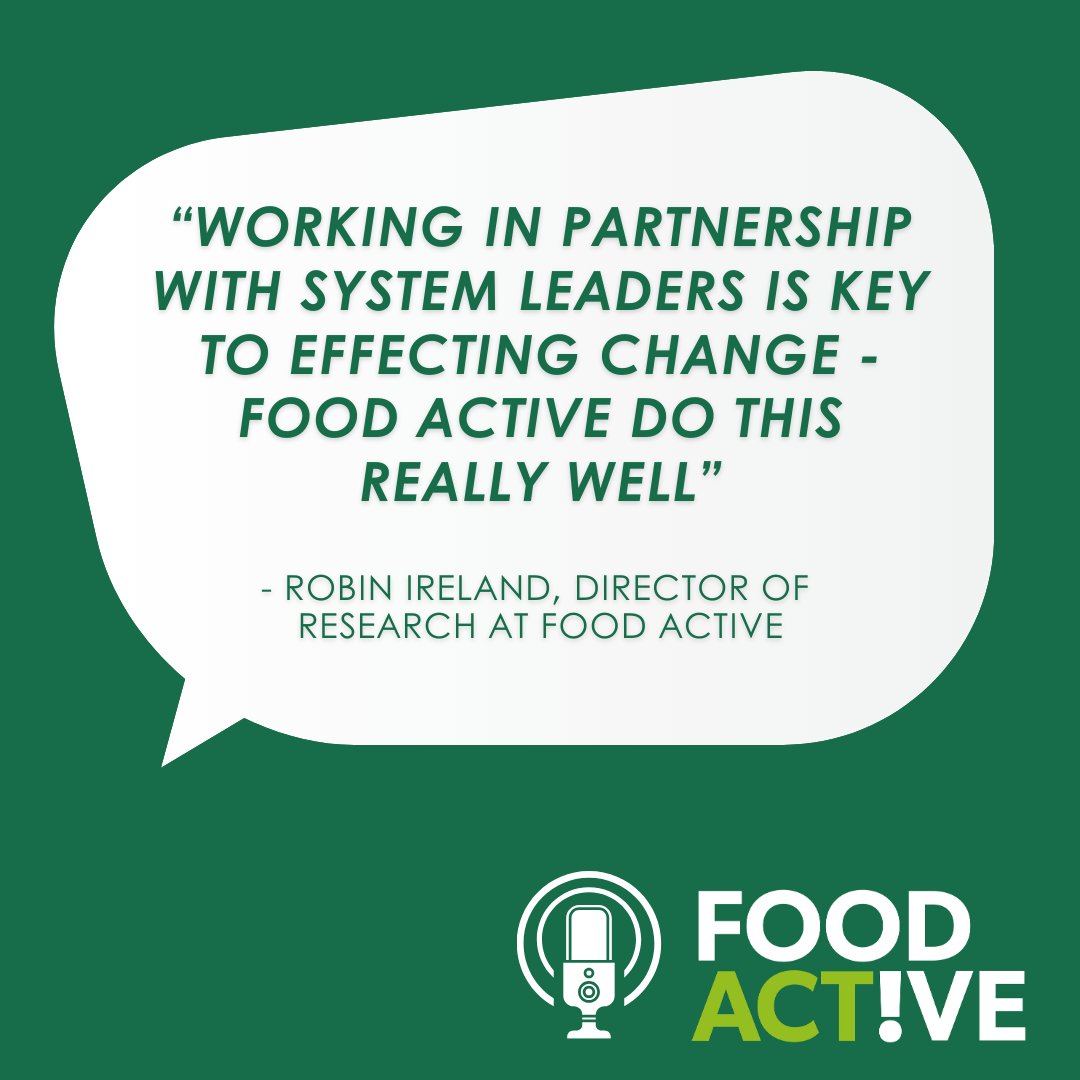 ICYMI our latest podcast episode ✨🎙️

To celebrate 10 years of Food Active, we spoke to <a href="/robinHEG/">Robin Ireland</a> about the key learnings &amp; successes of the Food Active programme &amp; how the public health landscape has changed over the last decade 

Listen here 👉open.spotify.com/episode/5sKDKp…