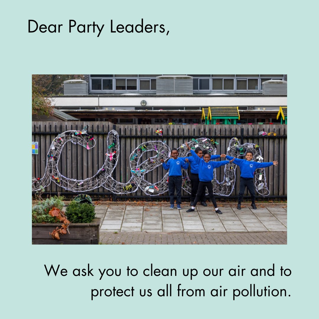 Please support our joint letter with @AirBayswater from children to the leaders of our political parties. We want to help amplify children's voices - please sign on behalf of your children and share with your networks. #AirPollution bit.ly/m4lcabpetition Photo: Crispin Hughes