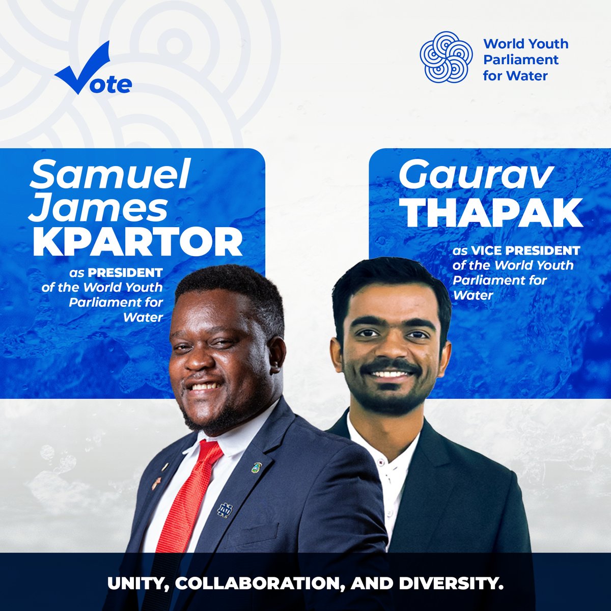 #SamuelGaurav #takeover 🗳Your vote can shape the future of water leadership! 🌏 Cast your support for Samuel and Gaurav - the dynamic duo ready to make a splash in the world of water. 💦 #TeamAQUA #VoteNow #YouthLeaders #WaterSolutions 🚀