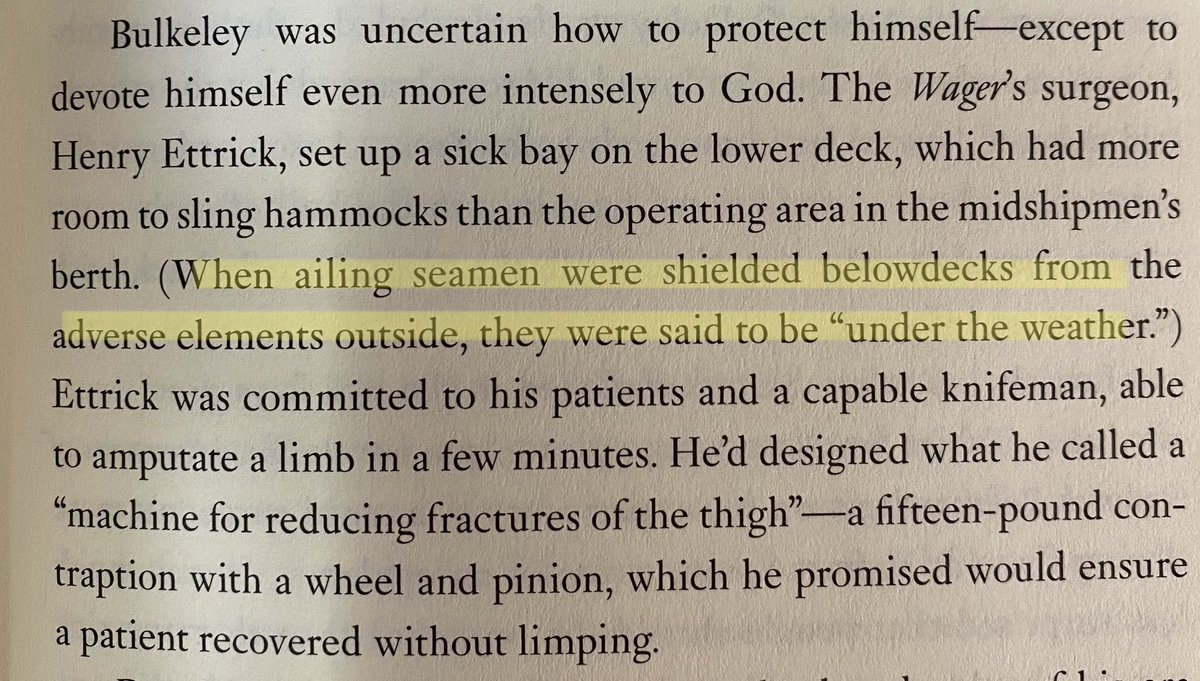 Couple of knowledge drops/“today years old” moments for me in my latest read, David Grann’s “The Wager” 🤯