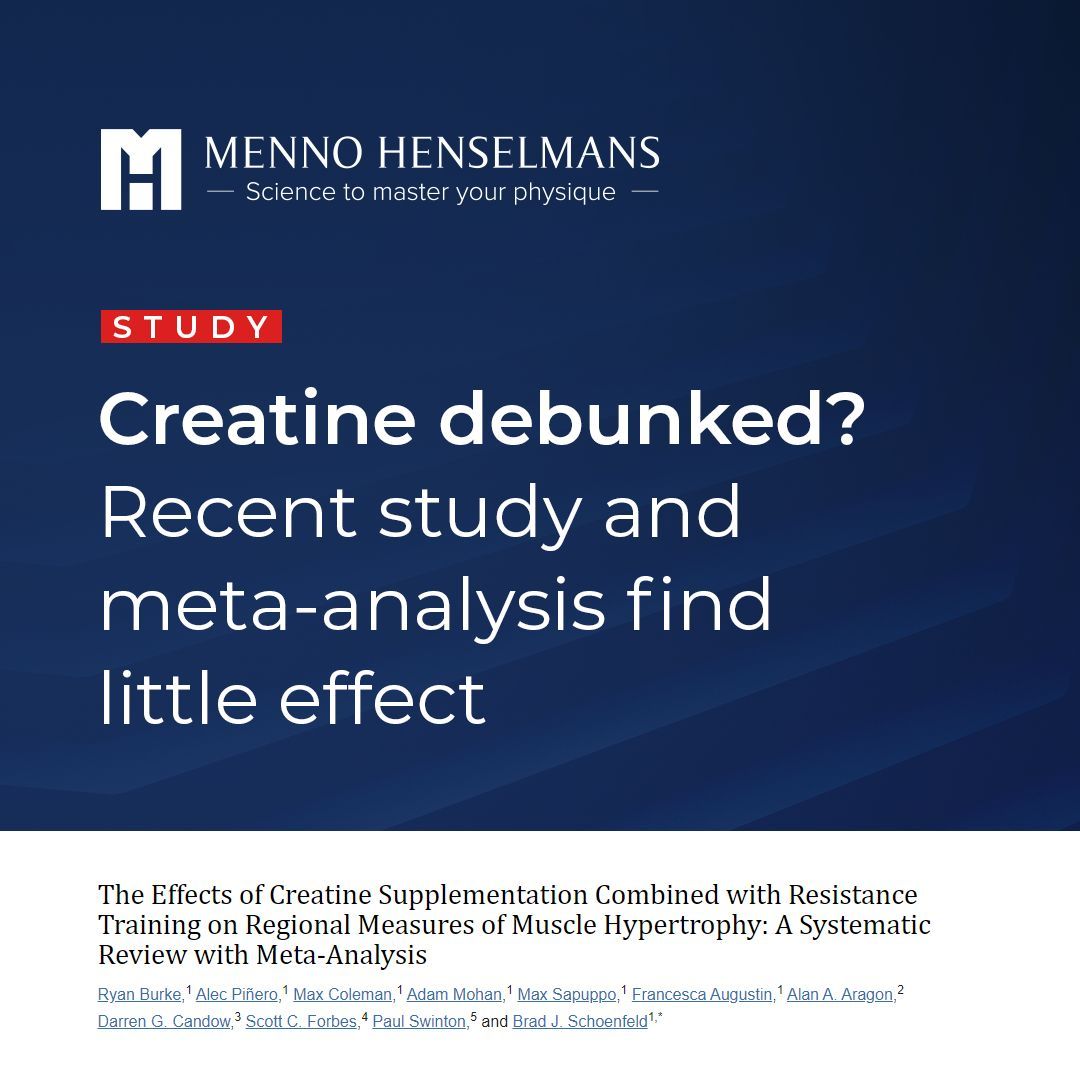 MennoHenselmans's tweet image. Creatine debunked? Recent study and meta-analysis find little effect

#creatine #supplements #supplementstore #suplemenfitness #personaltrainer #personaltrainers #personaltraining #personaltrainerlife #personaltraineronline #personaltraineronline #mennohenselmans