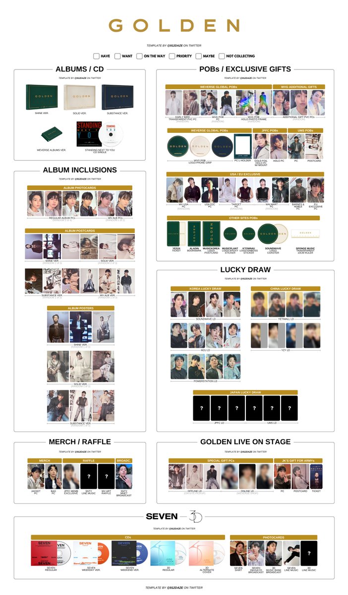 Summary of PCs we got from Golden Live On Stage 🤠