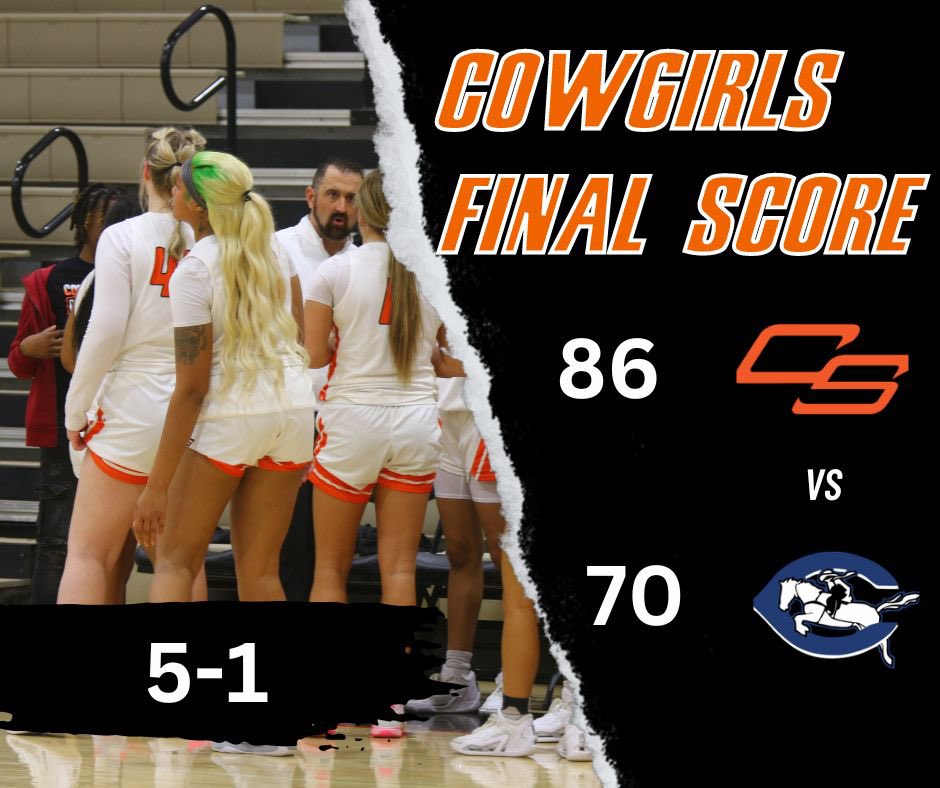 COWGIRLS WIN: Cowgirls defeated Crowder on Saturday 86-70 to move to 5-1 on the year! Next up will be Arkansas Cossatot on Wednesday inside Melvin Self Fieldhouse at 1pm! #cowgirlnation🏀 #orangepower🍊