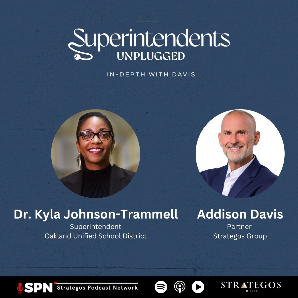 🎙️ I'm excited to share the FIRST-ever episode on 'Superintendents Unplugged!' . I was honored to sit down with Dr. Kyla Johnson-Trammell of Oakland Unified School District. Listen here: lnkd.in/e5TzbzvG lnkd.in/e9NaNeZ3 #EducationLeadership #EquityInEducation