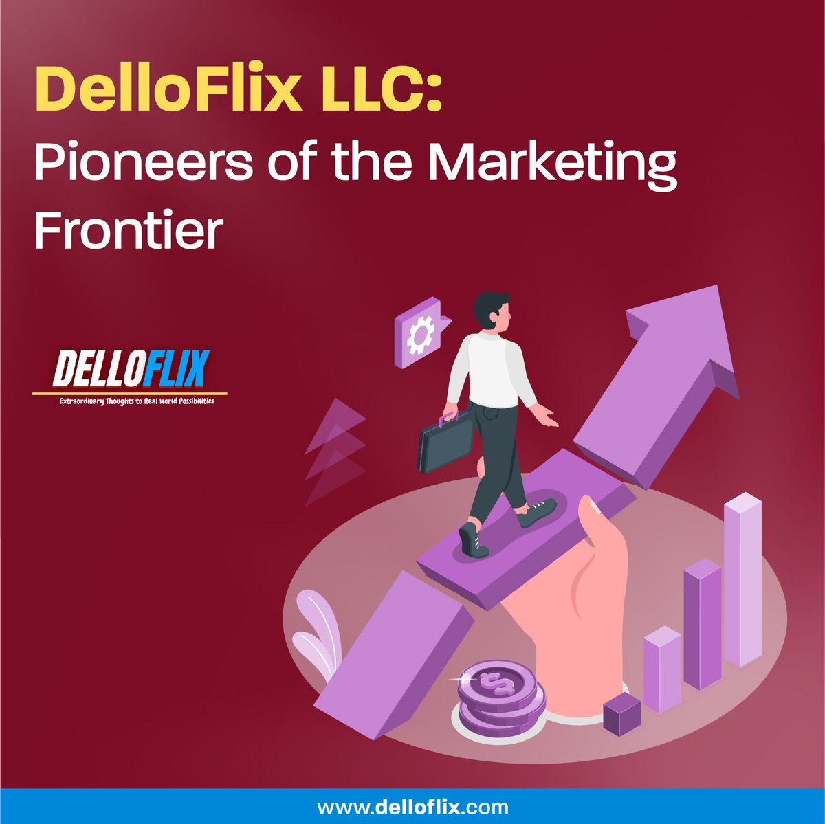 DelloFlixLLC's tweet photo. We're not just part of the change; we're the architects of a new era in marketing. Our mission is to catapult your brand into the future, leveraging cutting-edge business practices.

#advertisement #advertising #marketing #digitalmarketing #branding #business #graphicdesign https://t.co/8kKlWROpUx