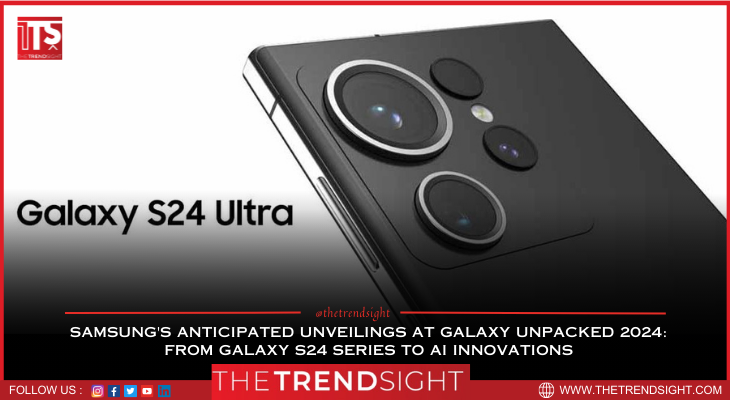 thetrendsight's tweet photo. Samsung is expected to unveil its Galaxy S24 series, Galaxy Ring, and AI innovations at Galaxy Unpacked 2024 in January. Rumors include AI features in S24 Ultra and a fitness-focused Galaxy Ring.
https://t.co/o7zqUTSWgF
#tts #samsung #galay #newmodel https://t.co/C33lbG43tJ