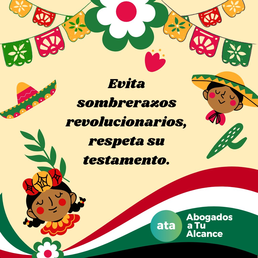 AbogadosATA's tweet photo. Evita sombrerazos revolucionarios, respeta su testamento.
#testamento https://t.co/681Rg7lygZ