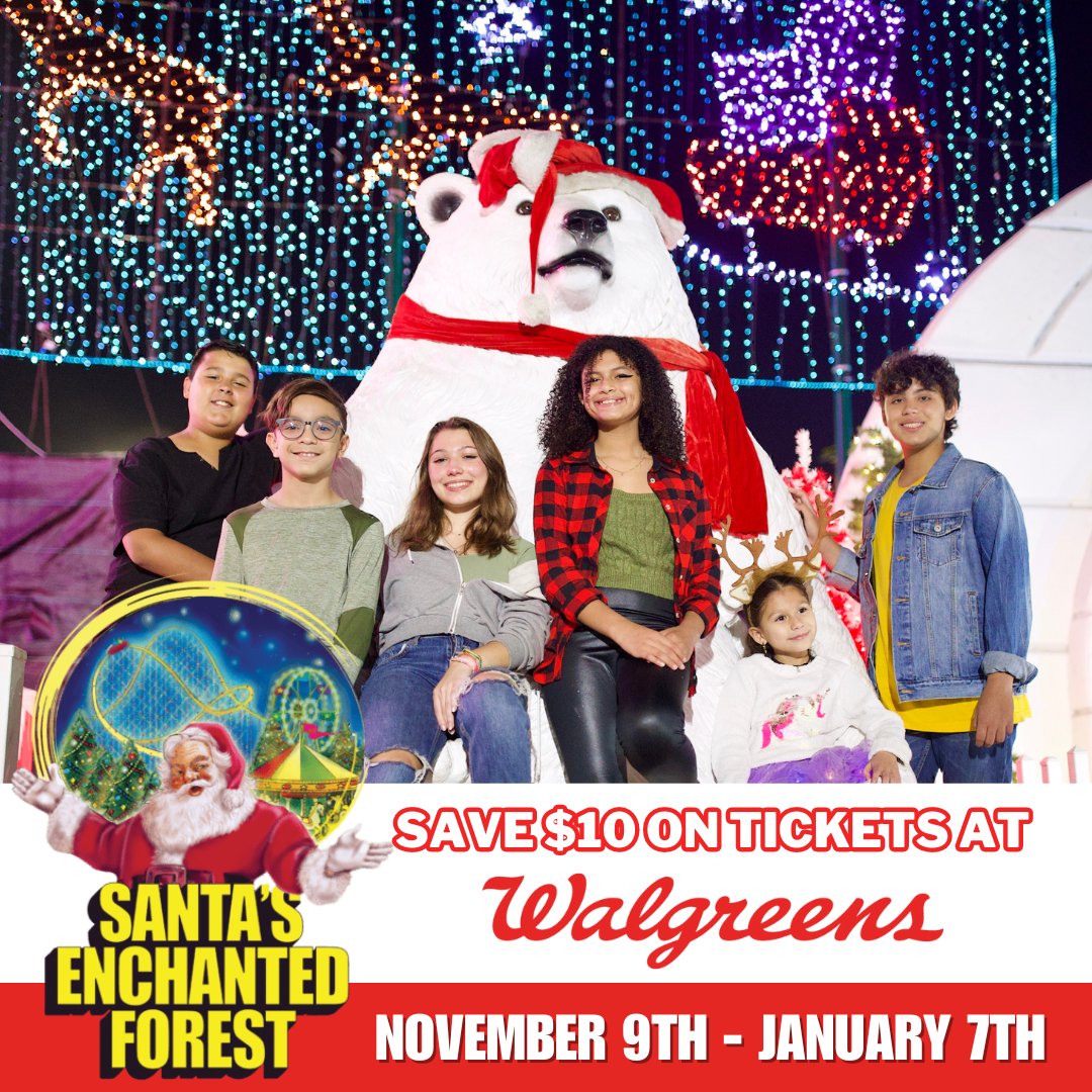 santasenchanted's tweet photo. Purchase your single day tickets at any Walgreens and SAVE BIG with unbeatable prices! 🎅🎄🎟️ #Santas2023 https://t.co/4LoKeKBkaf