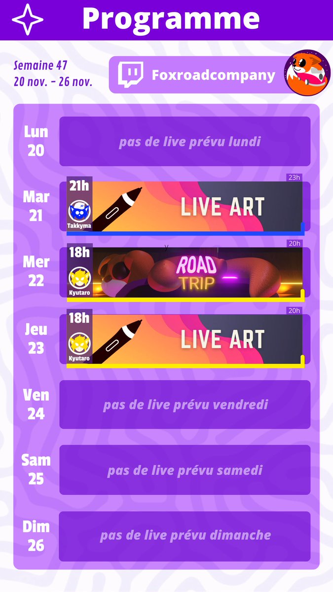 FoxRoadC's tweet photo. Le planning les cops

>https://t.co/qrKhkEJTXB https://t.co/2QCtkF2BNm