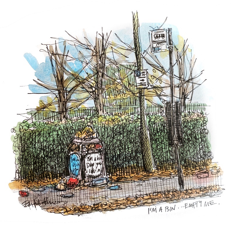 edinsketcher's tweet photo. I’m a bin … empty me.
This overflowing bin looked a mess as I passed by the Botanics this morning, but the colours appealed to me :) Hopefully it’s all gone now.
#loveedinburgh #edinburghlife #keepthecityclean https://t.co/QciGCo4blR