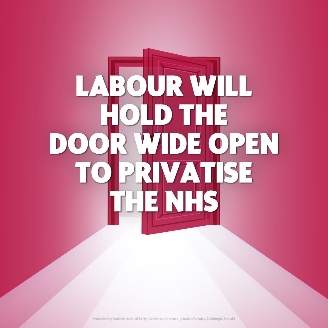 🏥 Under the SNP, protecting Scotland’s NHS is our priority. 🥀 Under Labour, Scotland’s NHS will be carved up by privatisation. 🏴󠁧󠁢󠁳󠁣󠁴󠁿 Independence means our NHS will be protected and empowered to deliver more for the people of Scotland. 📖 Read more: snp.org/healthier-scot…