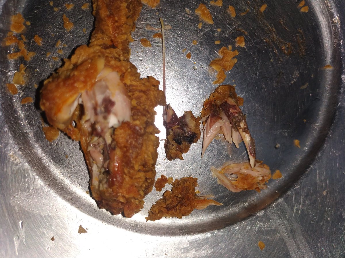 jayantarora12's tweet photo. @zomato @kfc
Ordered Hot &amp; Crispy Chckn - 4Pc on Zomato. Got from KFC, Mahagun Metro Mall, Vaishali, GZB.
Order no. 5355166224
Quality of the chicken was bad. Leg pc was fully burnt out. It was deep-fried twice, it gave burning smell, hard to chew. Finally have to throw it away. https://t.co/6LrKiYliCy