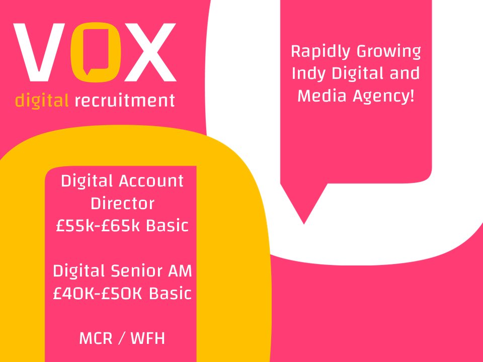 ⚡ NEW ROLES ⚡

A rapidly growing independent digital and media agency are now looking to quickly build out their digital team.

We are keen to speak with those with extensive experience across paid media!

lnkd.in/ewRBhjkd

lnkd.in/eEDaYAur

#ppc #paidmedia