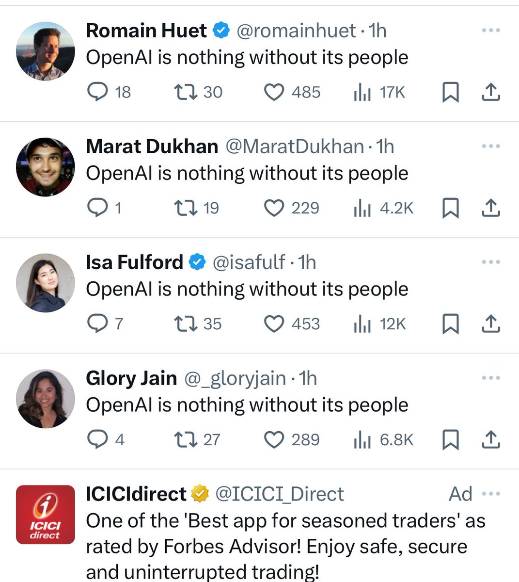 phial003's tweet photo. "OpenAI is nothing without its people"

Things are going to change！ https://t.co/y9IyqRinTf